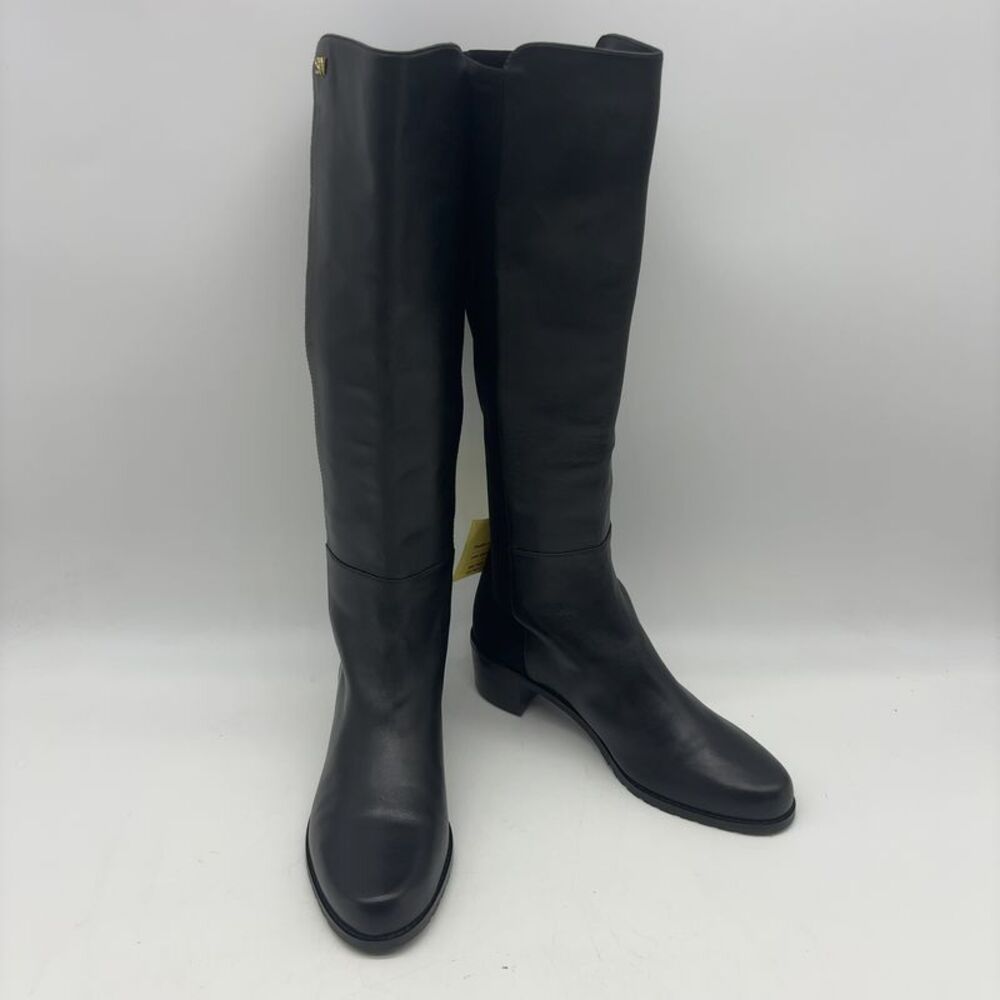 Stuart Weitzman Jayla Black Leather 5050 Knee High Boots